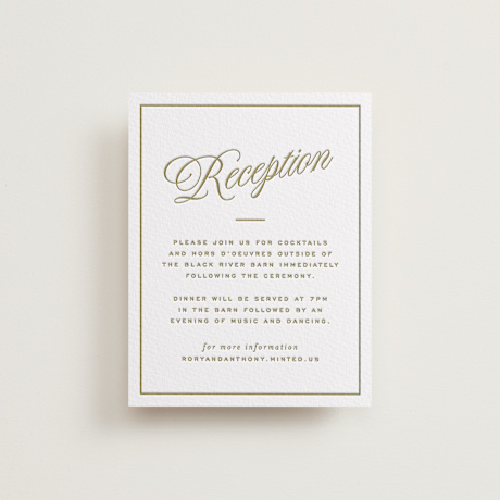 Letterpress Reception Cards