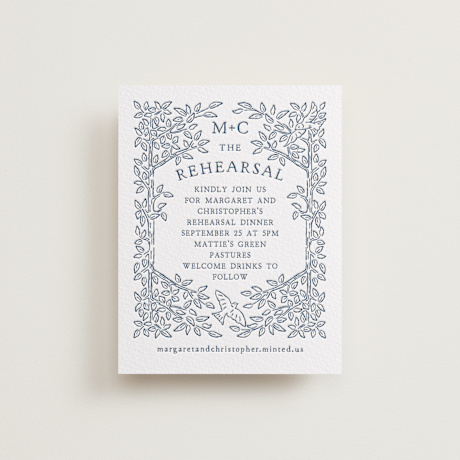 Letterpress Rehearsal Dinner Cards