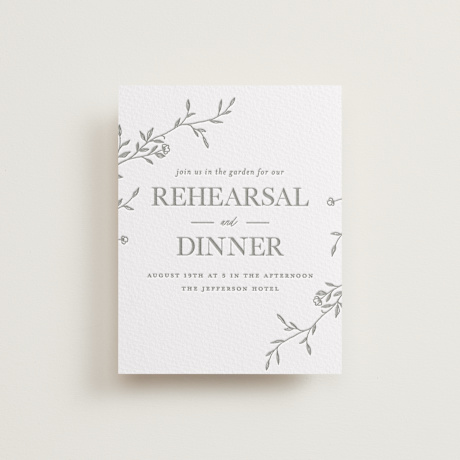 Letterpress Rehearsal Dinner Cards