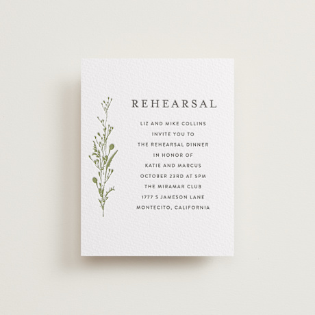 Letterpress Rehearsal Dinner Cards