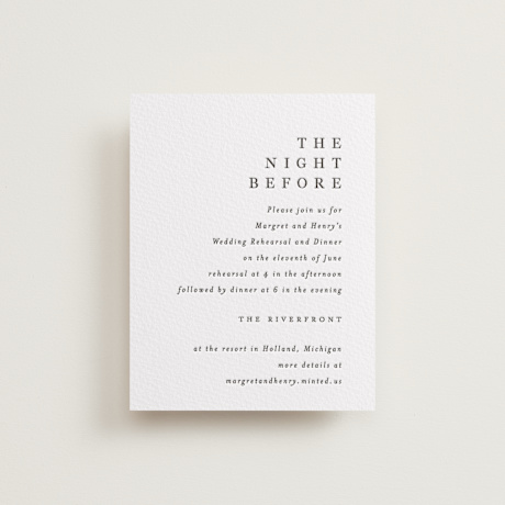 Letterpress Rehearsal Dinner Cards