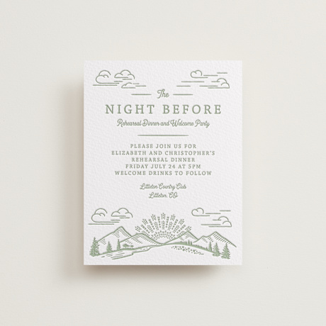 Letterpress Rehearsal Dinner Cards