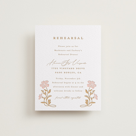 Letterpress Rehearsal Dinner Cards
