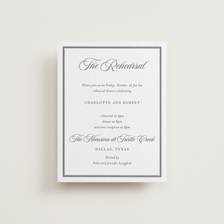 Letterpress Rehearsal Dinner Cards