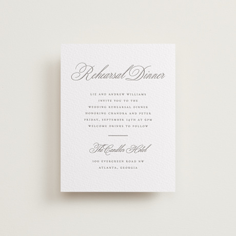Letterpress Rehearsal Dinner Cards
