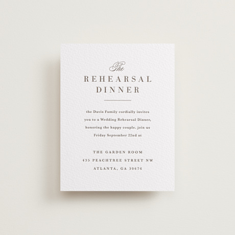 Letterpress Rehearsal Dinner Cards