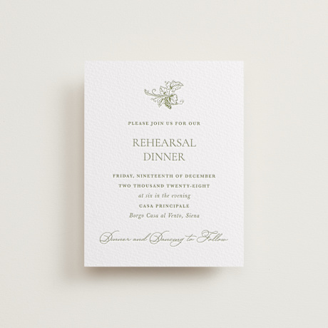 Letterpress Rehearsal Dinner Cards