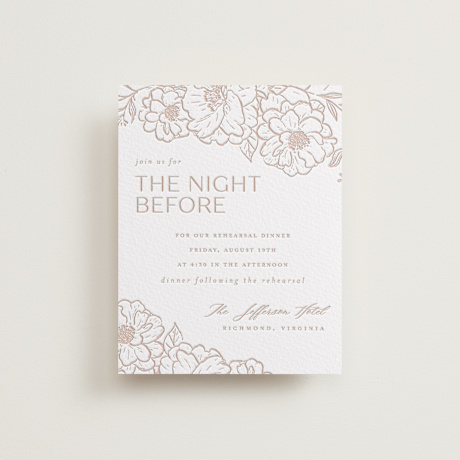 Letterpress Rehearsal Dinner Cards