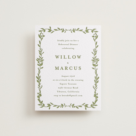 Letterpress Rehearsal Dinner Cards