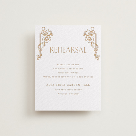 Letterpress Rehearsal Dinner Cards
