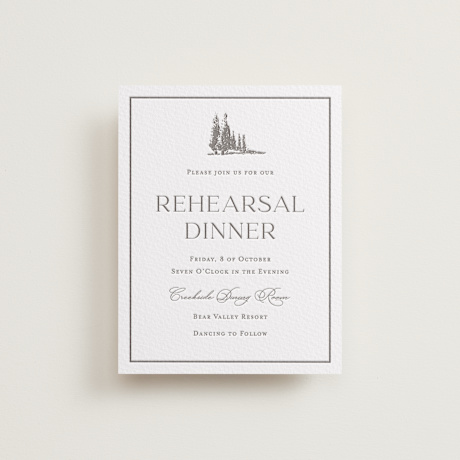 Letterpress Rehearsal Dinner Cards