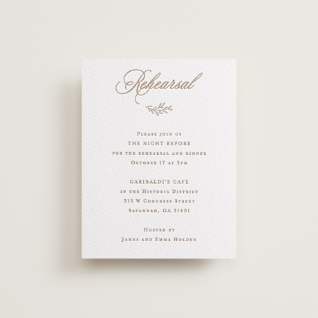 Letterpress Rehearsal Dinner Cards