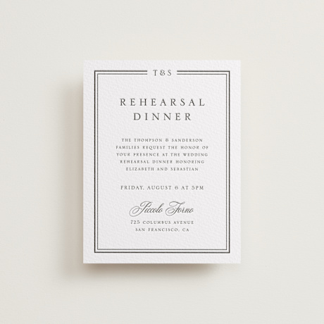 Letterpress Rehearsal Dinner Cards