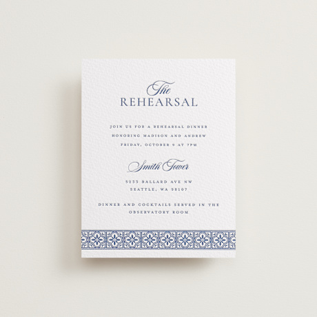 Letterpress Rehearsal Dinner Cards