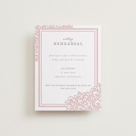 Letterpress Rehearsal Dinner Cards