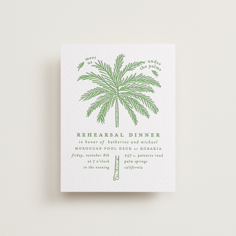 Letterpress Rehearsal Dinner Cards