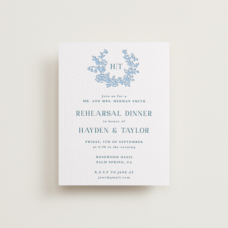 Letterpress Rehearsal Dinner Cards