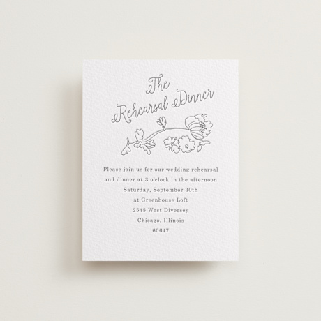 Letterpress Rehearsal Dinner Cards
