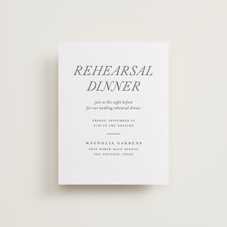 Letterpress Rehearsal Dinner Cards