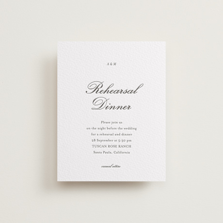 Letterpress Rehearsal Dinner Cards