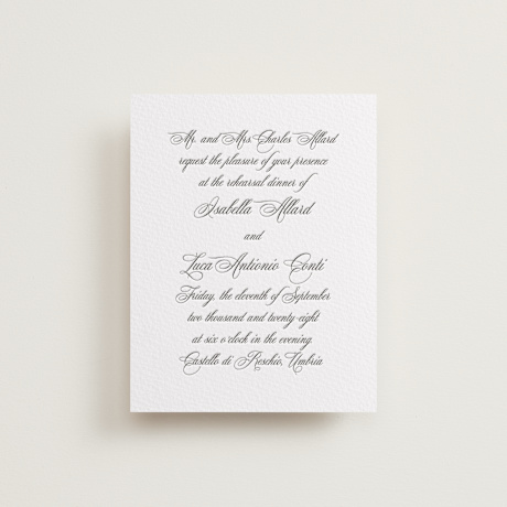 Letterpress Rehearsal Dinner Cards