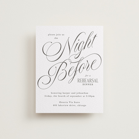 Letterpress Rehearsal Dinner Cards