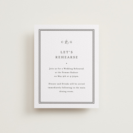 Letterpress Rehearsal Dinner Cards