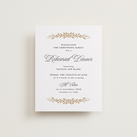 Letterpress Rehearsal Dinner Cards