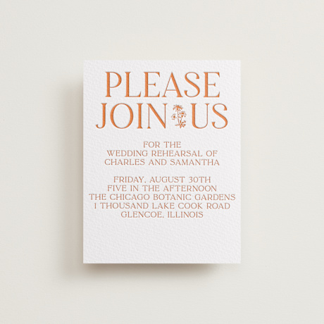 Letterpress Rehearsal Dinner Cards