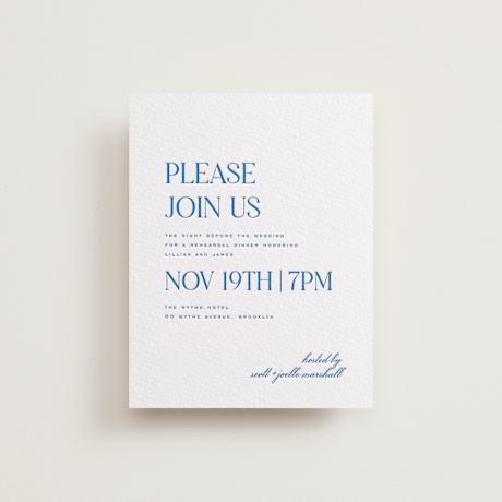 Letterpress Rehearsal Dinner Cards