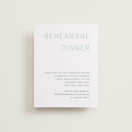 Letterpress Rehearsal Dinner Cards