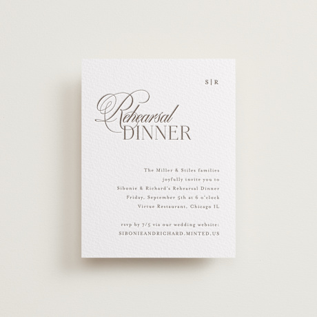 Letterpress Rehearsal Dinner Cards