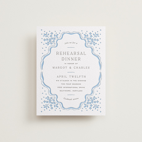 Letterpress Rehearsal Dinner Cards