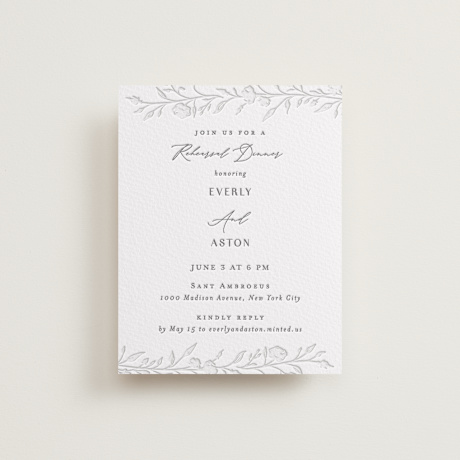 Letterpress Rehearsal Dinner Cards