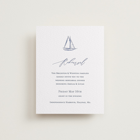 Letterpress Rehearsal Dinner Cards