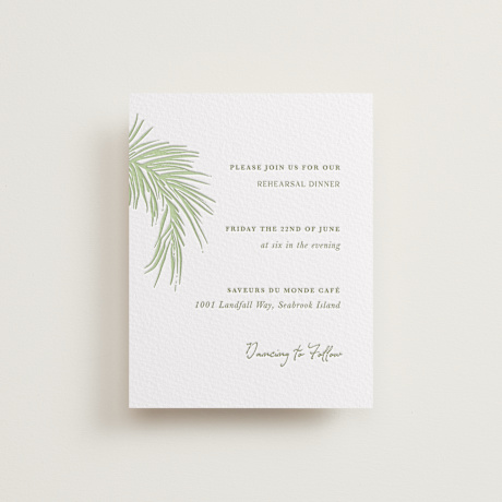 Letterpress Rehearsal Dinner Cards