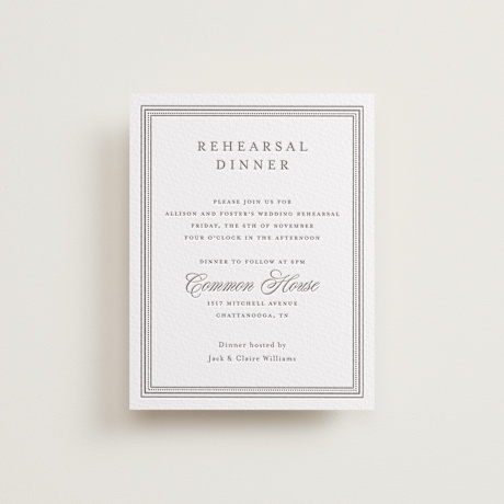 Letterpress Rehearsal Dinner Cards