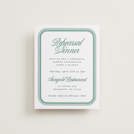 Letterpress Rehearsal Dinner Cards