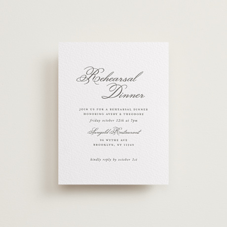 Letterpress Rehearsal Dinner Cards