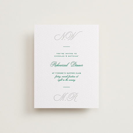Letterpress Rehearsal Dinner Cards