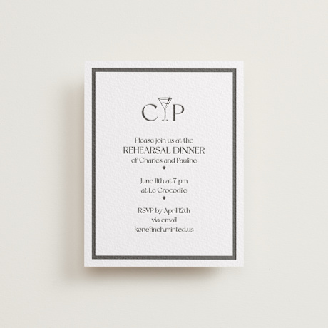 Letterpress Rehearsal Dinner Cards