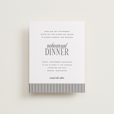 Letterpress Rehearsal Dinner Cards