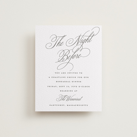 Letterpress Rehearsal Dinner Cards