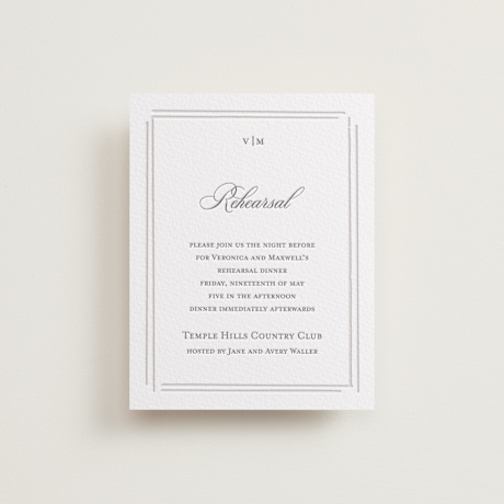 Letterpress Rehearsal Dinner Cards