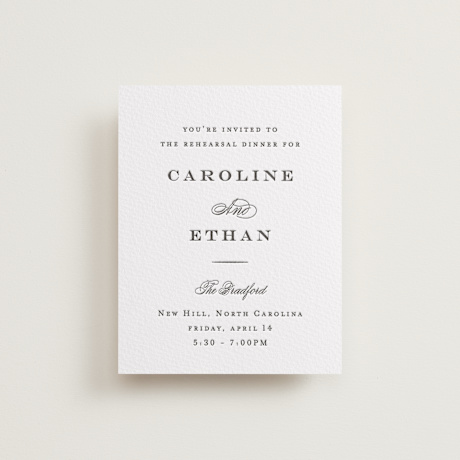 Letterpress Rehearsal Dinner Cards