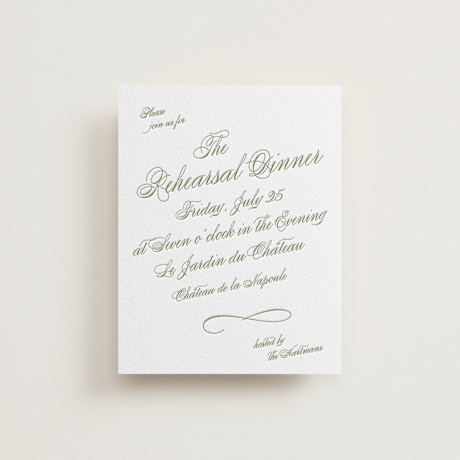 Letterpress Rehearsal Dinner Cards