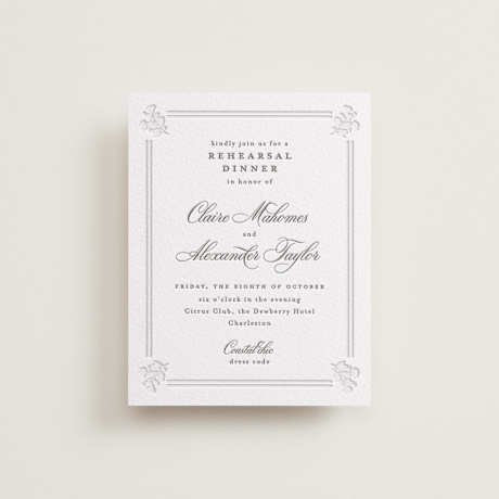 Letterpress Rehearsal Dinner Cards