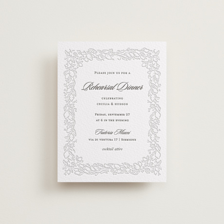 Letterpress Rehearsal Dinner Cards
