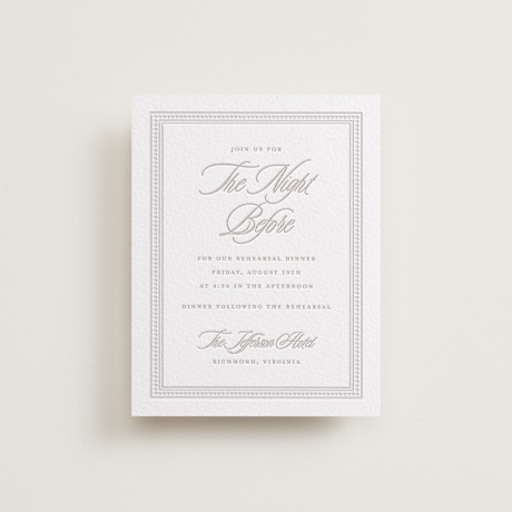 Letterpress Rehearsal Dinner Cards