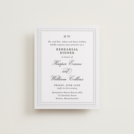 Letterpress Rehearsal Dinner Cards